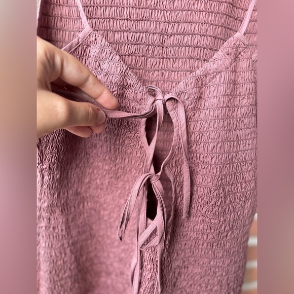 NWT Free People|| Iyla Smocked Mini, In Antique Oak Size Medium - Picture 6 of 8